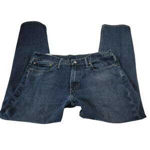 Levi's 511 Jeans, Men 36x30, Dark Wash Blue Denim, Straight Leg, Cotton, EUC